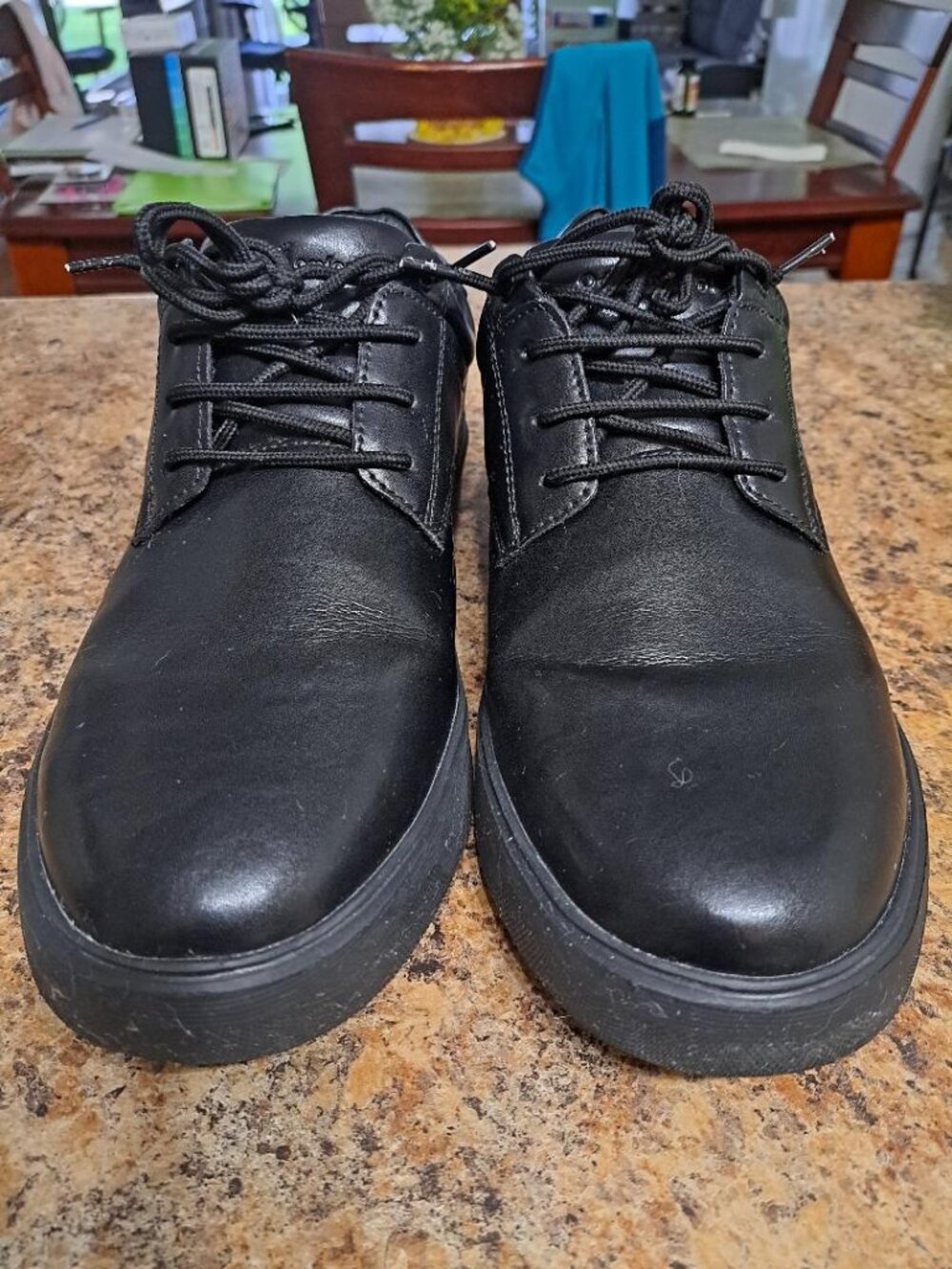Chaussures OrthoComfoot – cuir noir – homme – taille 46 (EU)